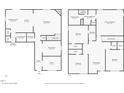 Detailed floor plan showcasing the layout of the two-story home with room dimensions at 172 Great Gln, Rocky Mount, NC 27804