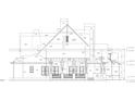 Side view of the home's architectural plan featuring lap siding and stone details at 429 Brook Green Ln # 21, Pittsboro, NC 27312