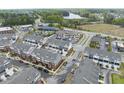 Community aerial view showcasing townhomes and landscaping at 547 Gateway Townes Blvd, Wake Forest, NC 27587