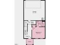 Floorplan of the lower level showing garage, bedroom, drop zone, foyer, and porch at 437 Rowe Way, Knightdale, NC 27545