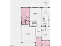 Main level floor plan featuring 2-car garage, bedroom 5 and casual dining at 615 Contento Ct, Sanford, NC 27330