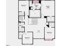 Second floor layout featuring bedrooms, bathrooms, laundry, and loft area at 619 Contento Ct, Sanford, NC 27330