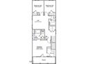 Detailed floor plan of a two-story home, including room dimensions at 264 White Oak Garden Way # 207, Garner, NC 27529