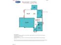 Detailed first floor plan featuring a three car garage, gourmet kitchen, and screened in porch at 416 Barbour Farm Ln, Four Oaks, NC 27524