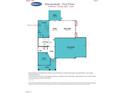 First floor plan with a spacious three-car garage, kitchen, dining, great room, study, and porch at 456 Barbour Farm Ln, Four Oaks, NC 27524