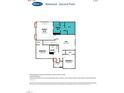 Layout of the second floor featuring an owner's suite, 3 bedrooms, 2 baths, laundry and loft at 63 Lynn Crest Way, Four Oaks, NC 27524