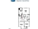 Claymore model second floor plan features an owner's suite, laundry and two bedrooms at 136 Kobus Ct, Garner, NC 27529