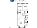 Bryce - Second Floor plan featuring bedrooms, bathrooms, walk in closet and laundry room at 140 Kobus Ct, Garner, NC 27529