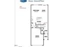 Bryce floor plan featuring an open-concept first floor with kitchen, great room, and garage at 140 Kobus Ct, Garner, NC 27529