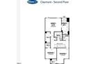 Claymore model second floor plan with an owner's suite, bath, two bedrooms and walk-in closets at 144 Kobus Ct, Garner, NC 27529
