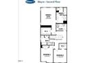 Floor plan of a second floor with an owner's suite, bedrooms, walk-in closets, and bathrooms at 152 Kobus Ct, Garner, NC 27529