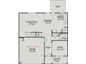 First floor plan featuring kitchen, Gathering room, breakfast nook, and garage at 55 E Victory View. Ter, Smithfield, NC 27577