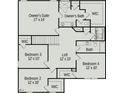 Second floor plan featuring an owner's suite with bath, laundry room, and three additional bedrooms at 55 E Victory View. Ter, Smithfield, NC 27577