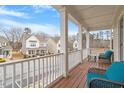 Relaxing balcony view with comfortable seating and scenic neighborhood views at 109 Beldenshire Way, Holly Springs, NC 27540