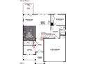First floor plan featuring a large 2 car garage, great room, mudroom, study, and choice kitchen with island at 1225 Dimaggio Dr # 9, Raleigh, NC 27616