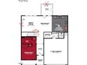 First floor plan featuring a bedroom, bathroom, kitchen, breakfast room, great room, office, and two-car garage at 1241 Dimaggio Dr # 5, Raleigh, NC 27616