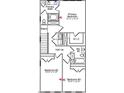 Floor plan for the third level showing primary suite, bath, walk-in closet, laundry, and two more bedrooms at 315 Chesapeake Commons St # 102, Garner, NC 27529