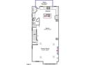Floor plan displaying the kitchen, Gathering room, powder room, eat-in area, stairs, and deck on the second level at 315 Chesapeake Commons St # 102, Garner, NC 27529