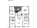 Second floor plan displays four bedrooms, three bathrooms, a loft, and a laundry room at 1233 Dimaggio Dr # 7, Raleigh, NC 27616