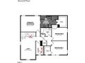 Second story floor plan showing primary bedroom, loft, bathroom, laundry room, and two additional bedrooms at 1240 Dimaggio Dr # 35, Raleigh, NC 27616
