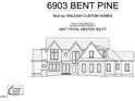 Detailed exterior elevation showing dimensions and layout for 6903 Bent Pine at 6903 Bent Pine Pl, Raleigh, NC 27615