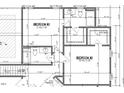 Upstairs floor plan exhibiting the layout of bedrooms #2 and #3, and their relationship to the bathrooms at 1224 Red Cedar Ct # 33, Youngsville, NC 27596