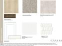 Showcasing the designer selections featuring flooring options, cabinet colors, countertops, and backsplash styles at 101 Hiddenite Pl, Holly Springs, NC 27540