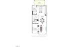 Floor plan of the second floor, showcasing a great room, kitchen, dining area, pocket office, and deck at 2013 Trident Maple Ln, Chapel Hill, NC 27517