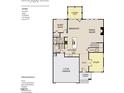 First floor plan featuring study, kitchen, Gathering room, breakfast area, guest suite, 2 car garage at 100 N Stonemill Trl # Homesite 252, Wilson's Mills, NC 27520