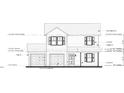 Blueprint of a two-story house showcasing dimensions and architectural design at 605 Wondertown Dr, Dunn, NC 28339