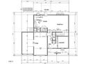 First-floor plan with kitchen, Gathering room, living room, garage, and covered porch dimensions at 605 Wondertown Dr, Dunn, NC 28339