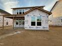 Rear view of a new house under construction, featuring many windows at 89 Willow Cameron Way, Angier, NC 27501