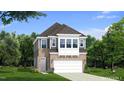 Charming two-story home with a brick and siding exterior, complemented by a well-manicured lawn at 98 Willow Cameron Way, Angier, NC 27501