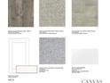 A photo featuring the home's material selections for flooring, counters, tile, and cabinets at 627 Contento Ct, Sanford, NC 27330