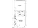Open-concept first floor featuring a kitchen, pantry, Gathering room, and garage at 207 Frosted Iris Lane St # 180, Garner, NC 27529