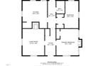 Floor plan featuring two bedrooms, a kitchen, living room, foyer, hall, and bath at 110 W Elm St, Nashville, NC 27856