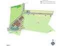 Community map showcasing single Gathering homes, townhomes and green spaces at 7565 Percussion Dr, Apex, NC 27539