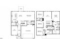 Detailed floor plan showcasing the layout of this 4-bedroom home, including kitchen, great room, and garage at 1750 Pie Filling Dr, Haw River, NC 27258