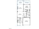 Detailed main floor plan showcasing the layout of rooms including kitchen, living, and primary bedroom at 619 Magnolia Acres Ln, Fuquay Varina, NC 27526