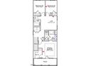 Upper-level floor plan featuring bedrooms, loft, and primary bath layout at 308 White Oak Garden Way # 215, Garner, NC 27529