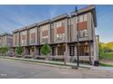 Contemporary townhomes with landscaped front yards and striking architectural details at 777 Willard St, Durham, NC 27701