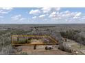 Wide aerial view of the property's expansive acreage and idyllic, secluded setting at 2232 Miller Rd, Hillsborough, NC 27278