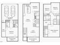Detailed floor plan showcasing the layout with garage, kitchen, living spaces, and bedrooms at 322 Clementine Dr, Cary, NC 27519