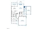 Detailed floor plan showing layout of the first floor, including kitchen, living areas, and guest suite at 842 Magnolia Acres Ln, Fuquay Varina, NC 27526
