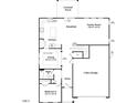 First floorplan featuring the entry, kitchen, dining, bedroom, 2-bay garage, and breakfast area at 141 Sugar Pine Drive, Franklinton, NC 27525