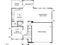 Detailed floor plan showcasing the layout of the main level with kitchen, study, and 2-car garage at 144 Sugar Pine Drive, Franklinton, NC 27525