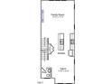 Detailed floorplan showcasing the Gathering room, stairs, kitchen, eat-in, and powder room at 304 Chesapeak Commons St # 146, Garner, NC 27529