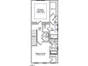 Detailed second floor floorplan showcasing the bedrooms, baths, walk-in closet, and laundry room at 304 Chesapeak Commons St # 146, Garner, NC 27529