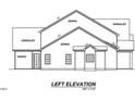 Left side elevation blueprint illustrating siding, shingles, and window placements at 3701 Joyful Creek Trl, Zebulon, NC 27597