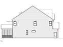 Side elevation of the home showing second story window placement and design including the screened in porch at 268 Murray Grey Ln, Wake Forest, NC 27587